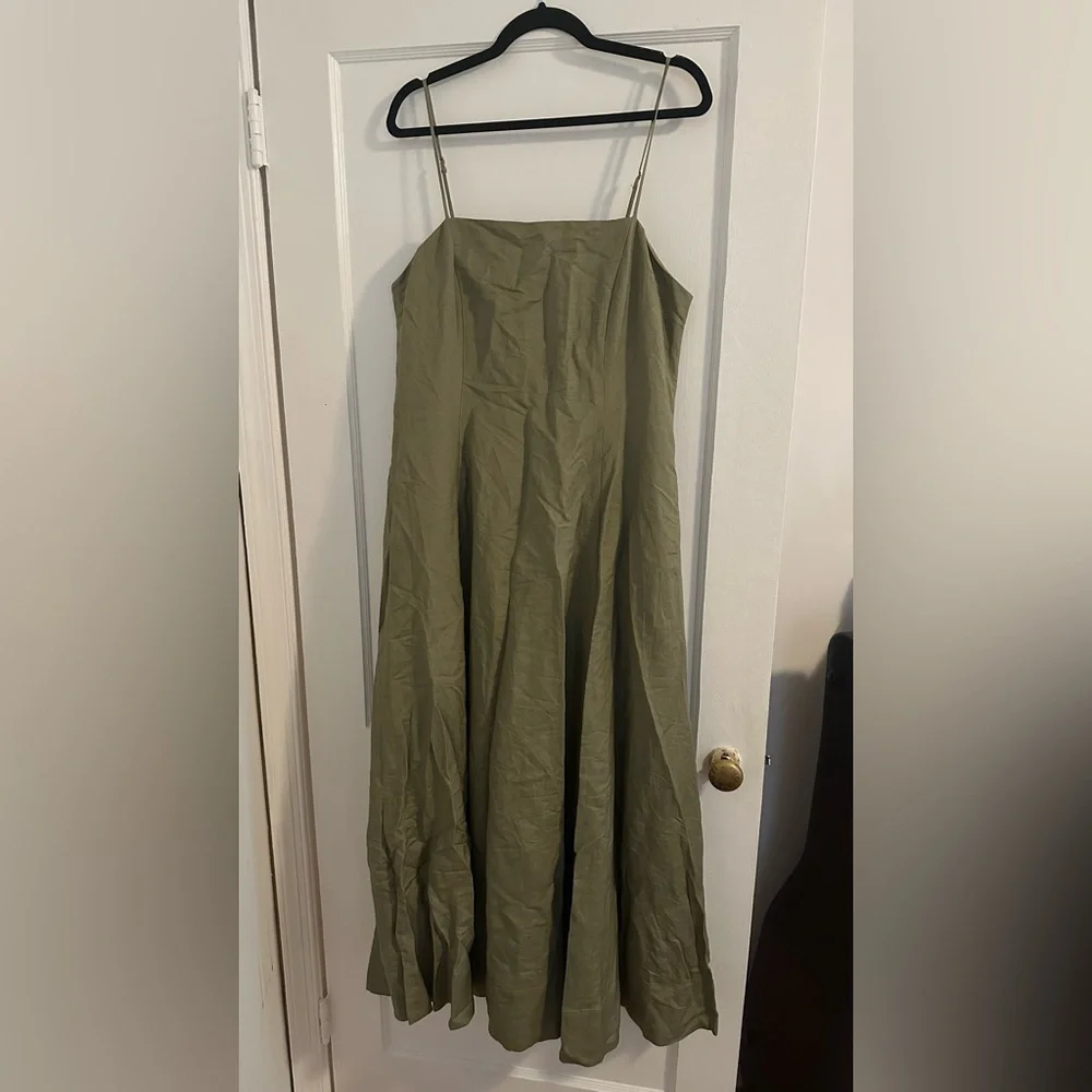 NWT Lydia Millen x Karen Millen Linen Strappy Maxi Dress - US 12 - Picture 4 of 5